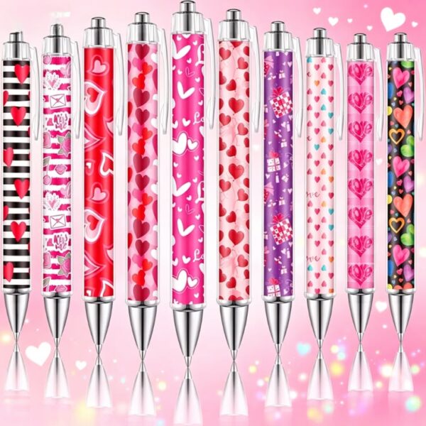 5_10_20 bolígrafos con forma de corazón, tinta negra, excelentes recuerdos para fiestas y regalos BOLIGRAFOS