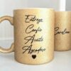 Caneca c_ Glitter Personalizada __Valor_ R$ 55,00__Faça seus momentos brilharem com nossa Caneca com Glitter_ Faça seu pedido agora e prepare-se para uma explosão de alegria em cada gole!_ MUG GLITTER